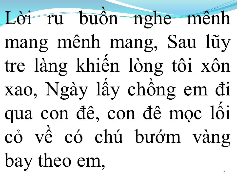 Lời bài hát LÁ DIÊU BÔNG (SAO EM NỠ VỘI LẤY CHỒNG)