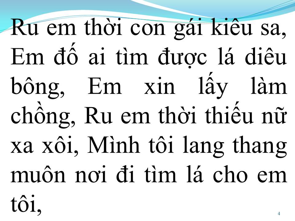 Lời bài hát LÁ DIÊU BÔNG (SAO EM NỠ VỘI LẤY CHỒNG)