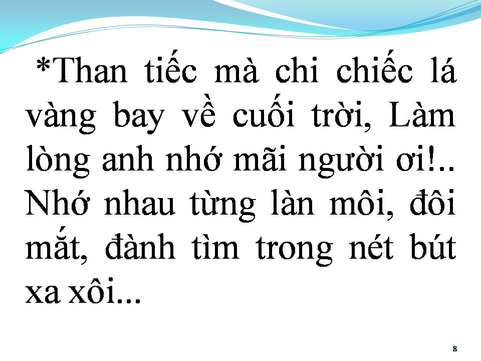 Lời bài hát LÁ ĐỔ MUÔN CHIỀU