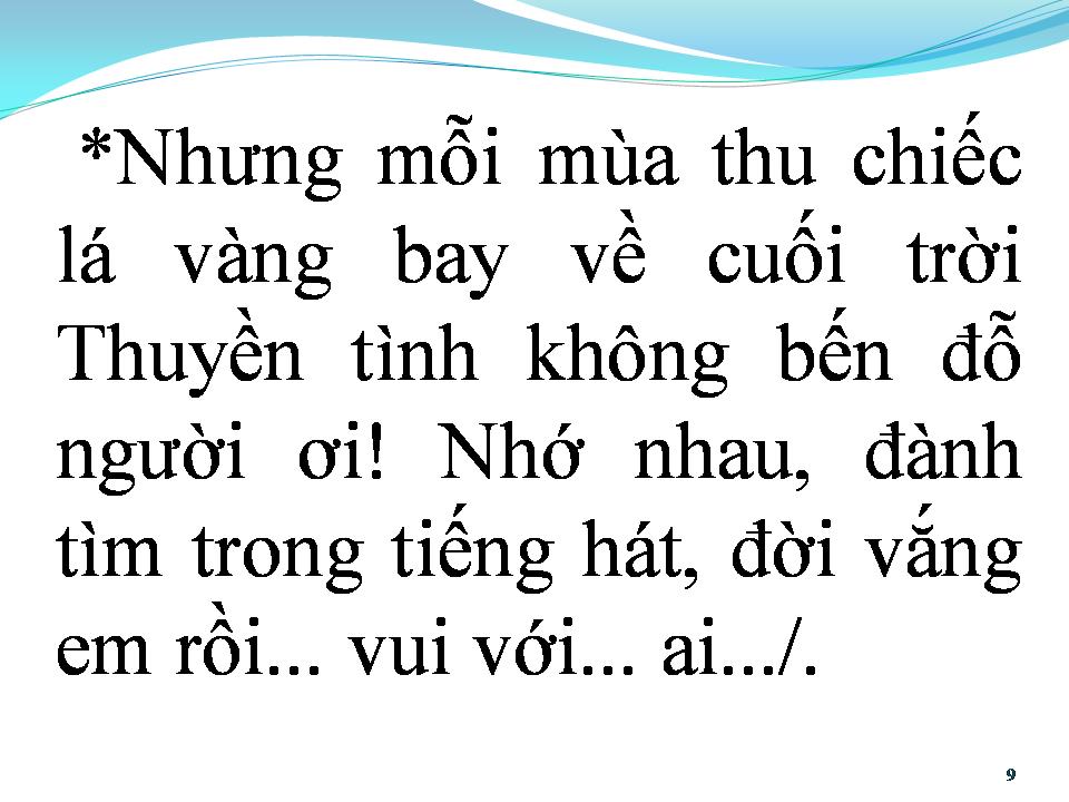 Lời bài hát LÁ ĐỔ MUÔN CHIỀU