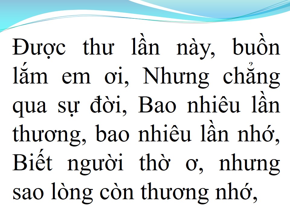 Lời bài hát LÁ THƯ CUỐI CÙNG