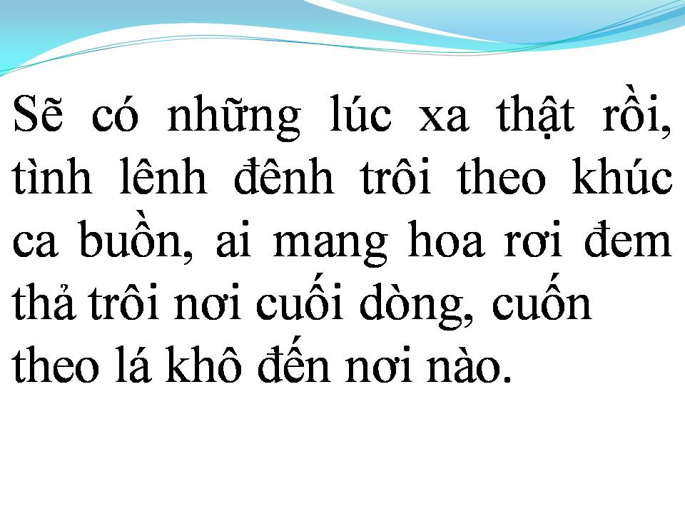 Lời bài hát LẠC MẤT DÒNG SÔNG