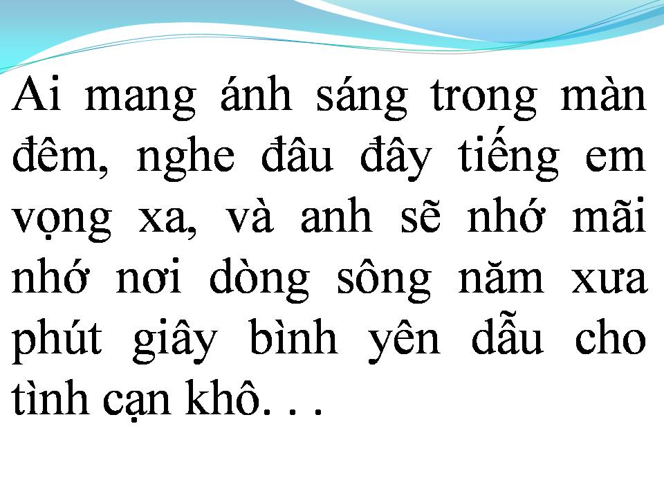 Lời bài hát LẠC MẤT DÒNG SÔNG