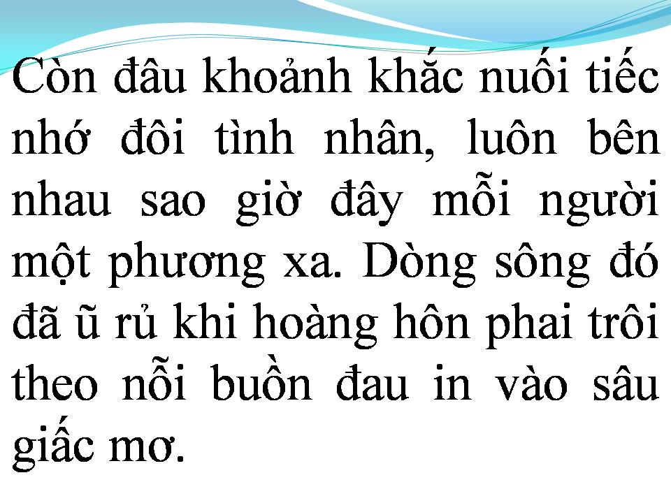 Lời bài hát LẠC MẤT DÒNG SÔNG