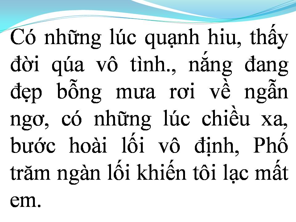Lời bài hát LẠC MẤT NHAU
