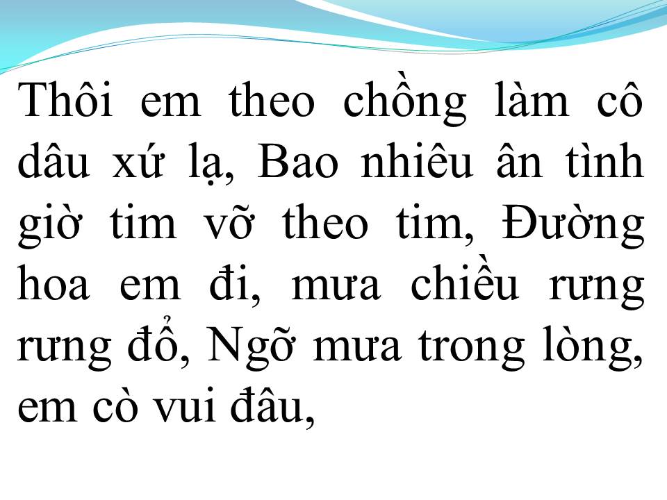 Lời bài hát LÀM DÂU XỨ LẠ