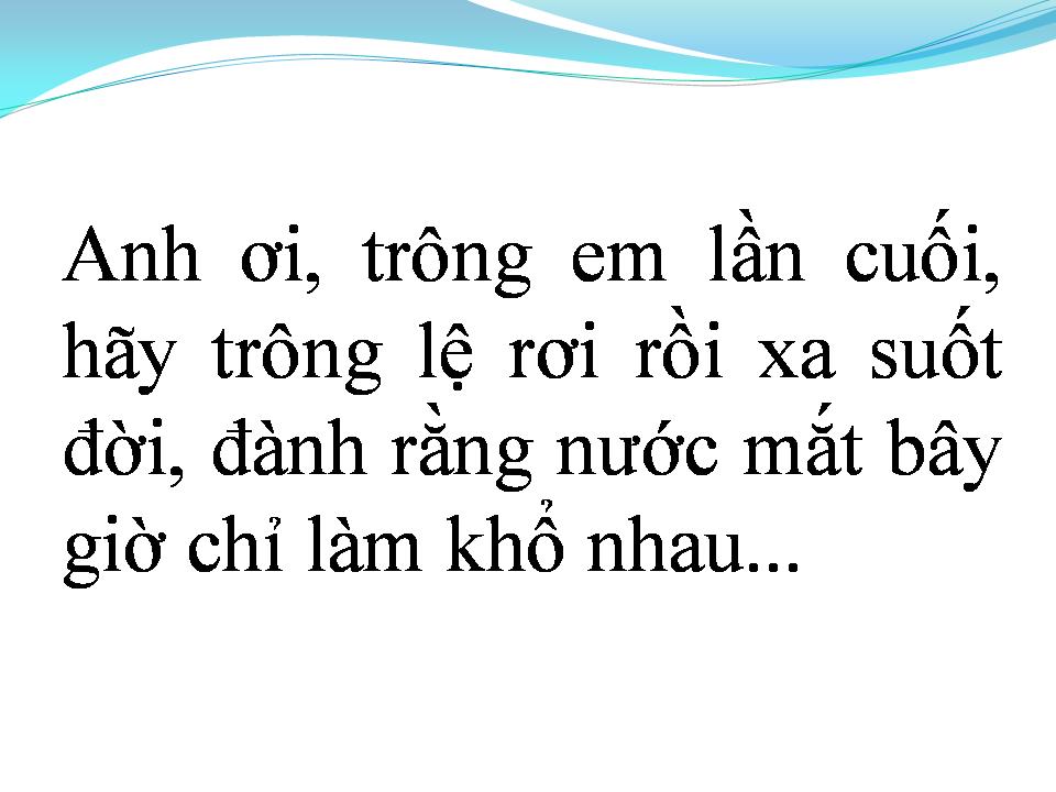 Lời bài hát LẦN ĐẦU LẦN CUỐI