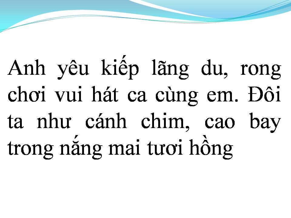 Lời bài hát LÃNG DU