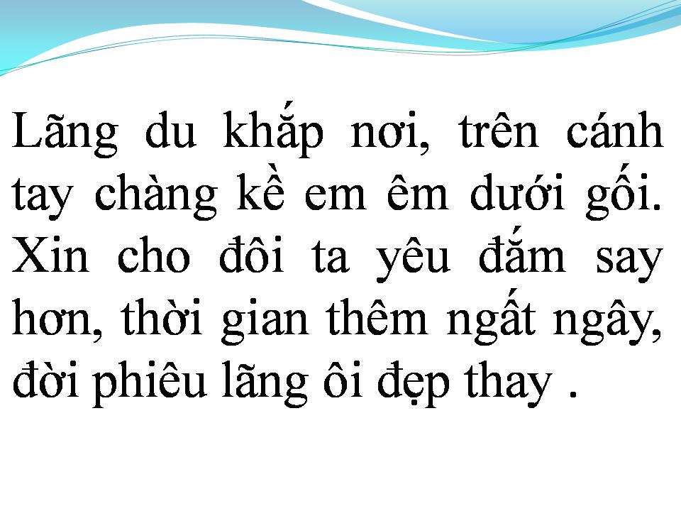 Lời bài hát LÃNG DU