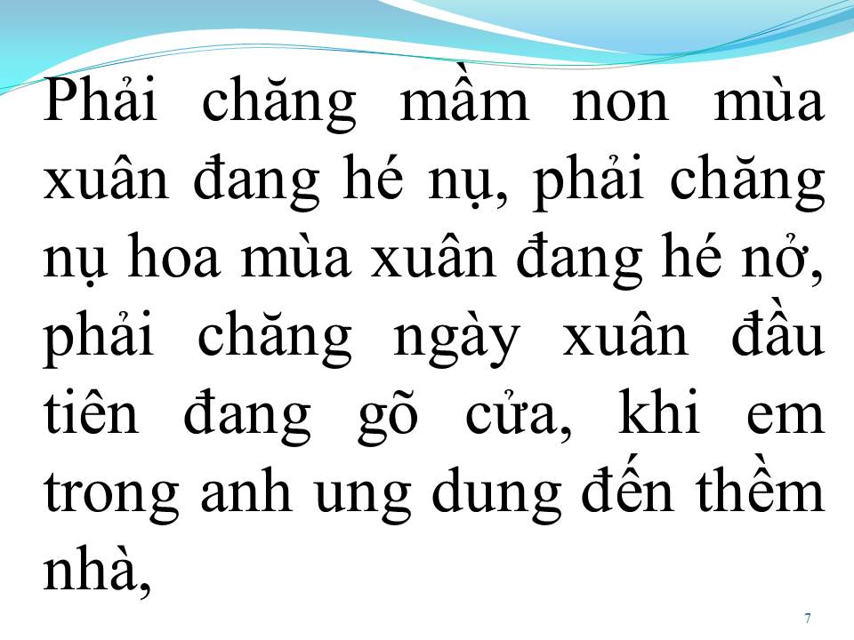 Lời bài hát LẮNG NGHE MÙA XUÂN VỀ