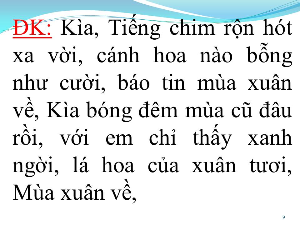 Lời bài hát LẮNG NGHE MÙA XUÂN VỀ