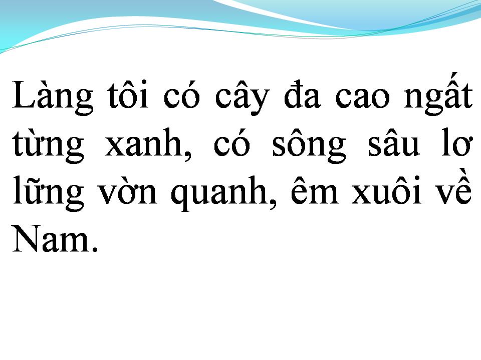 Lời bài hát LÀNG TÔI