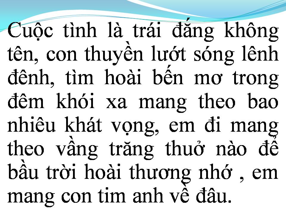 Lời bài hát LIỀU THUỐC CHO TRÁI TIM
