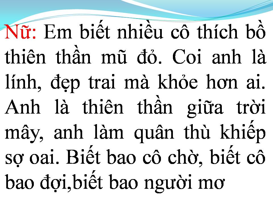 Lời bài hát LÍNH DÙ LÊN ĐIỂM