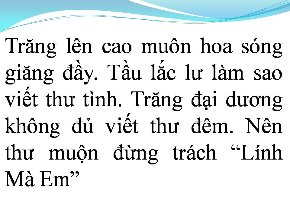 Lời bài hát LÍNH MÀ EM