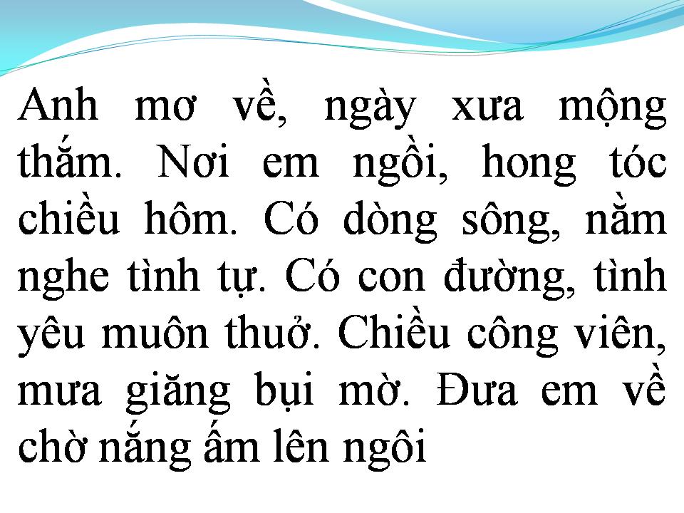 Lời bài hát LỜI CHO NGƯỜI TÌNH XA