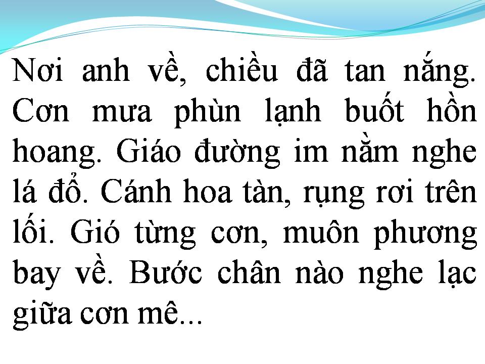 Lời bài hát LỜI CHO NGƯỜI TÌNH XA