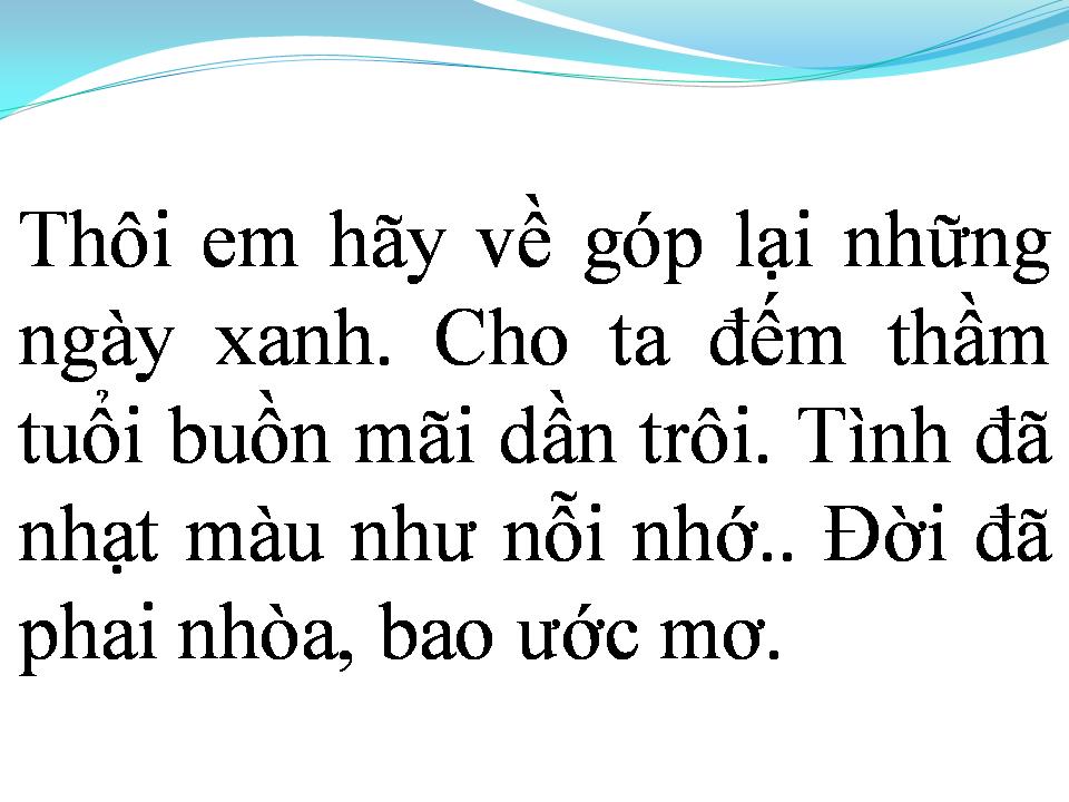 Lời bài hát LỜI CHO NGƯỜI TÌNH XA