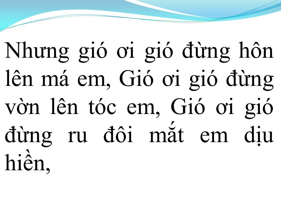 Lời bài hát LỜI CỦA GIÓ