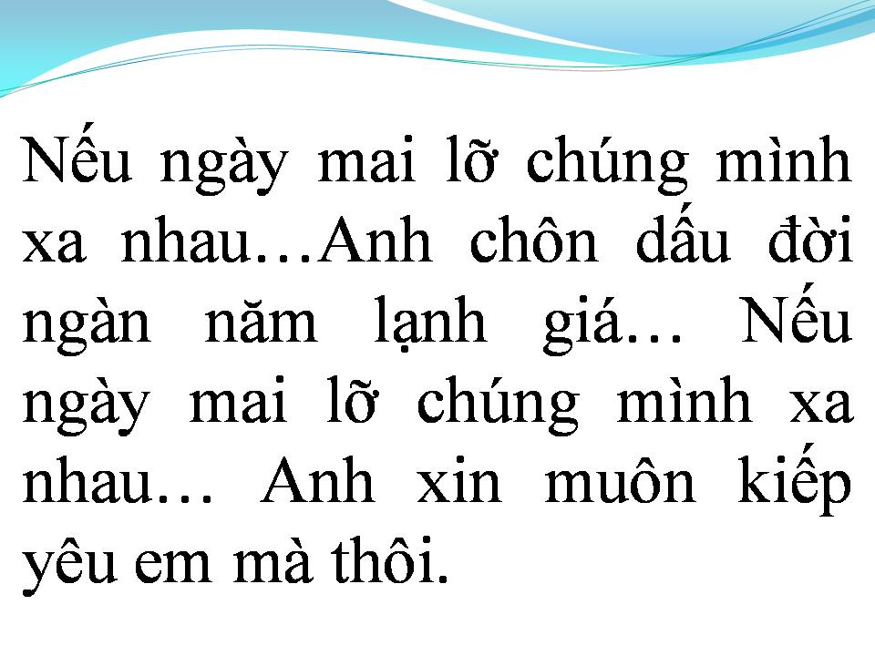 Lời bài hát LỜI CUỐI CHO EM