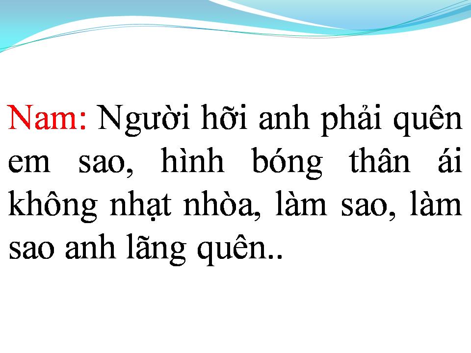 Lời bài hát LỜI CUỐI CHO TÌNH YÊU (LỜI CUỐI CHO CuỘC TÌNH)