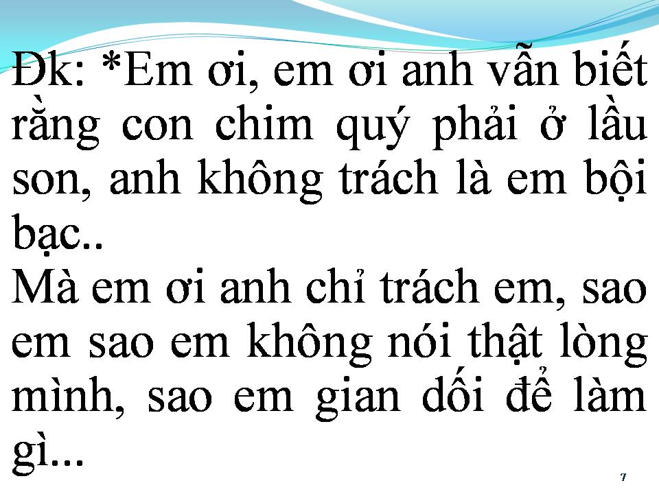 Lời bài hát LỜI ĐẮNG CHO CUỘC TÌNH