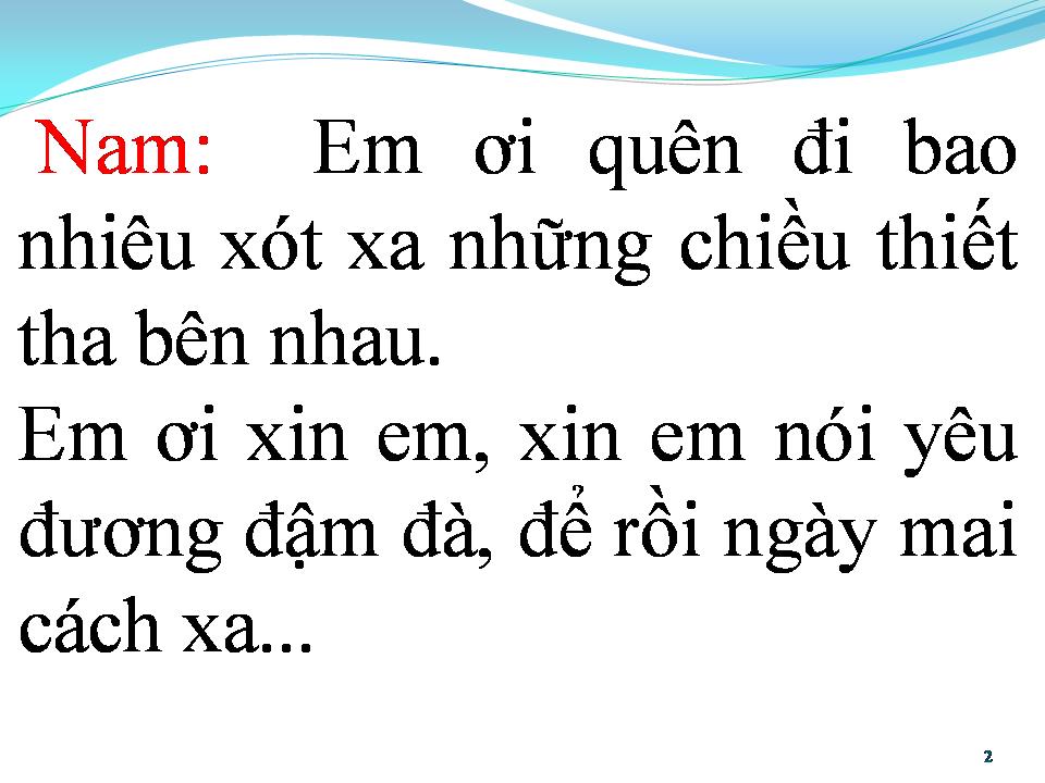Lời bài hát LỜI GỌI CHÂN MÂY