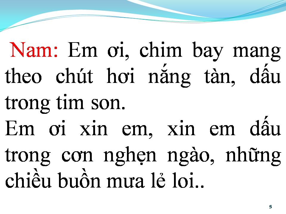 Lời bài hát LỜI GỌI CHÂN MÂY