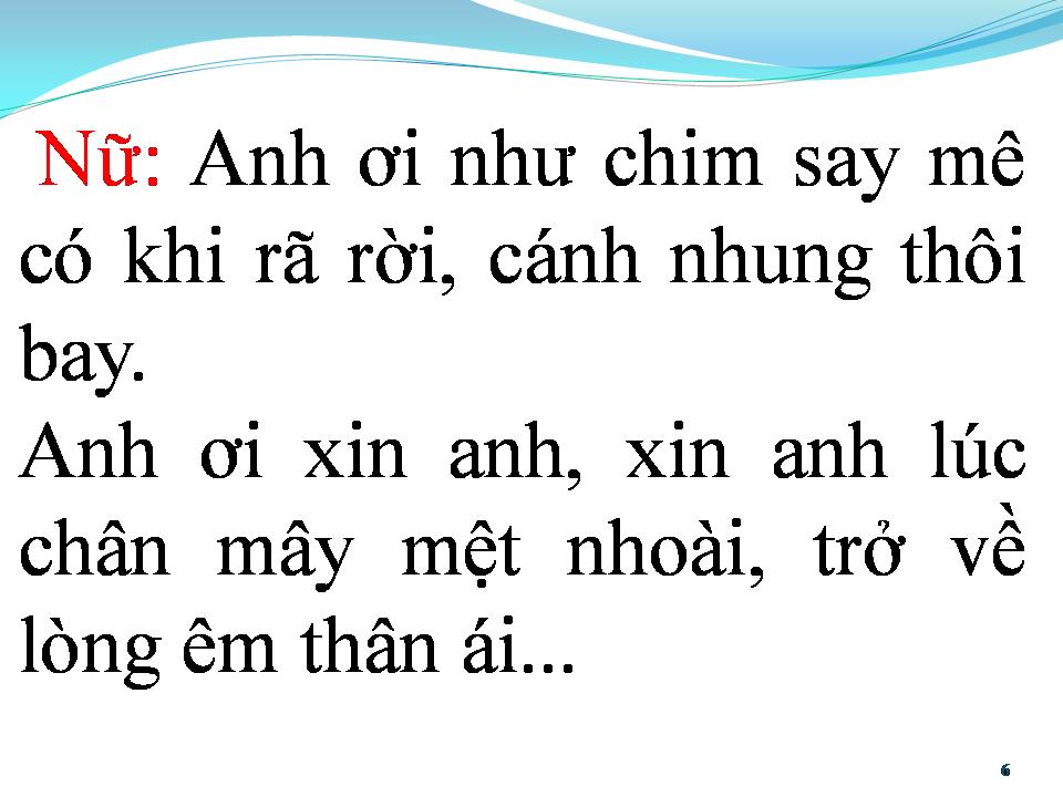 Lời bài hát LỜI GỌI CHÂN MÂY
