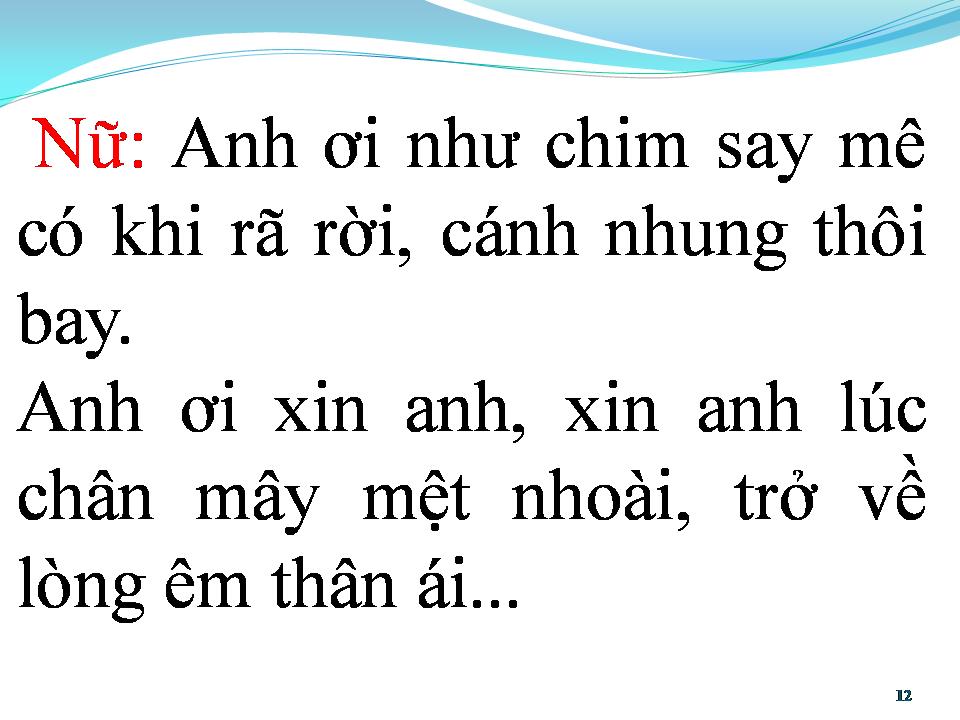 Lời bài hát LỜI GỌI CHÂN MÂY