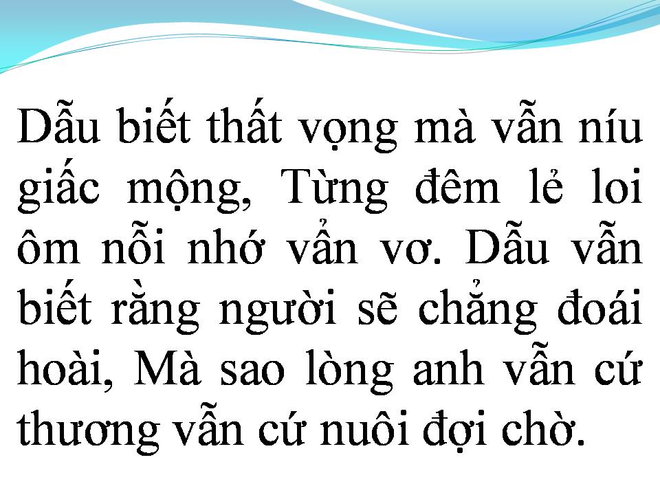 Lời bài hát LỜI HỨA CHO TÌNH YÊU