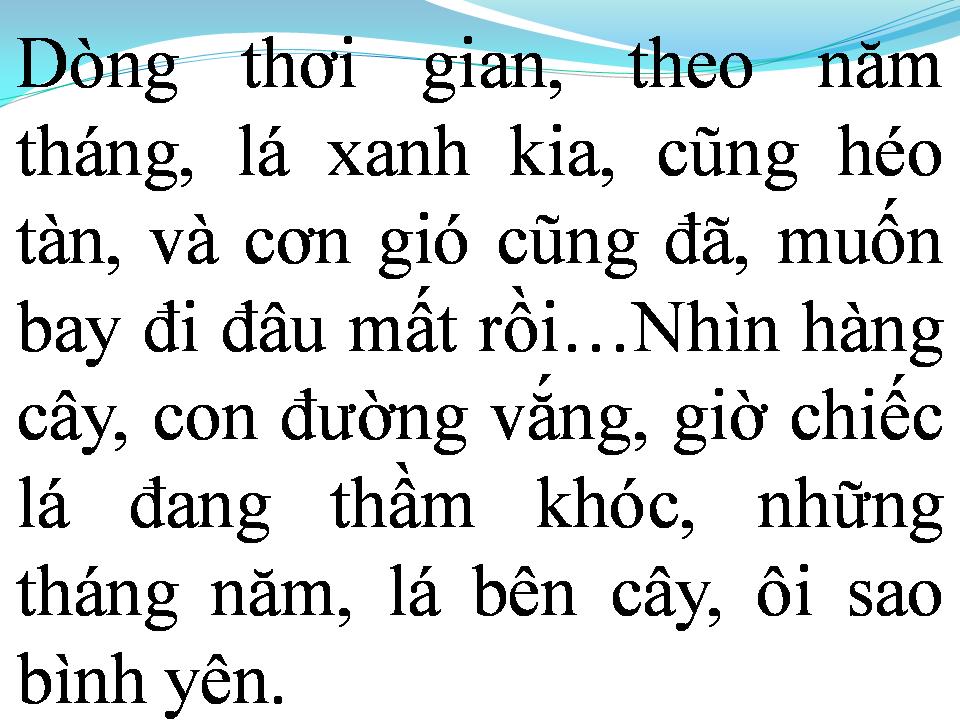 Lời bài hát LỖI LẦM CÂY LÁ VÀ GIÓ