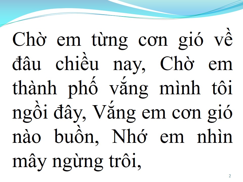 Lời bài hát LỜI RU TÌNH