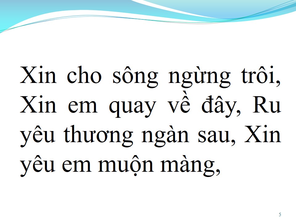 Lời bài hát LỜI RU TÌNH