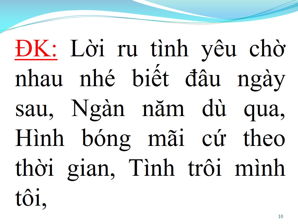 Lời bài hát LỜI RU TÌNH