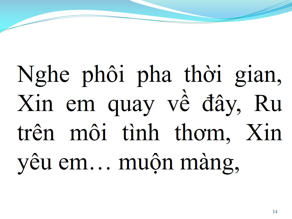 Lời bài hát LỜI RU TÌNH