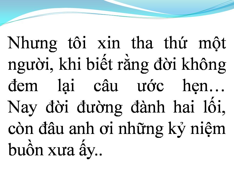 Lời bài hát LỜI TẠ TỪ