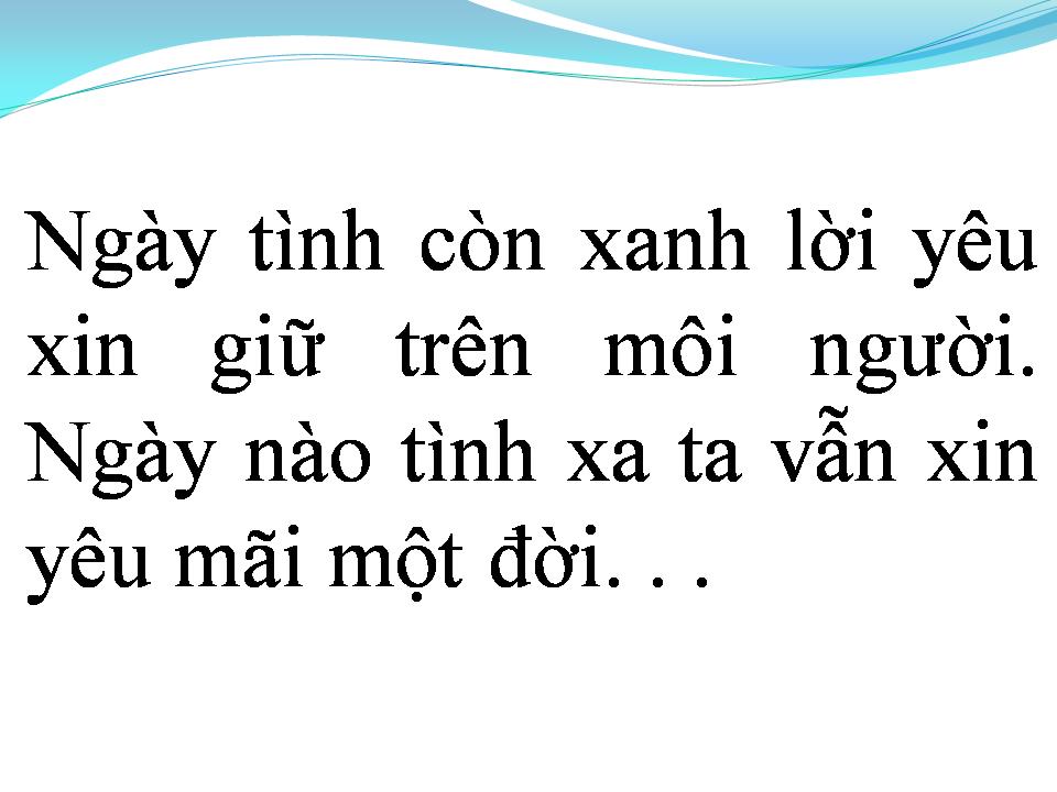 Lời bài hát LỜI TÌNH BUỒN