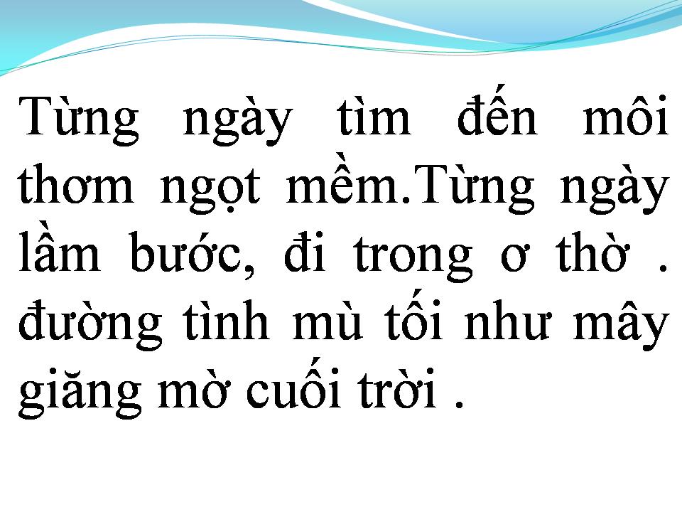 Lời bài hát LỜI TÌNH BUỒN