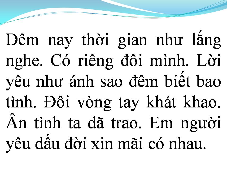 Lời bài hát LỜI TÌNH TRONG ĐÊM