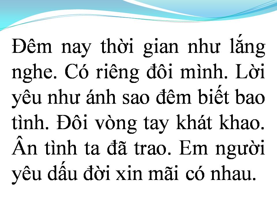 Lời bài hát LỜI TÌNH TRONG ĐÊM