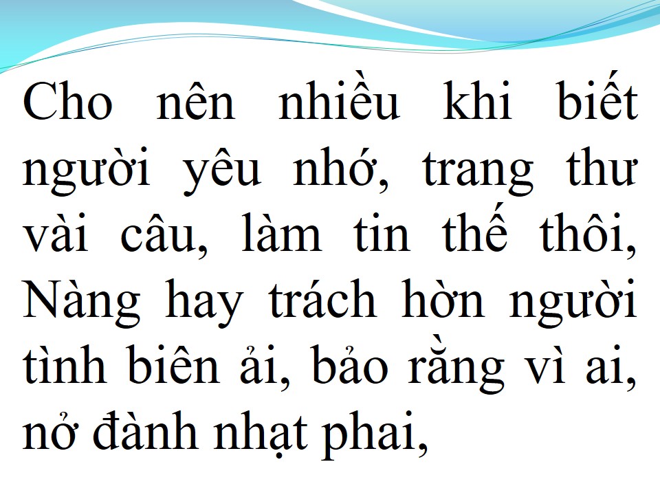 Lời bài hát LỜI TÌNH VIẾT VỘI