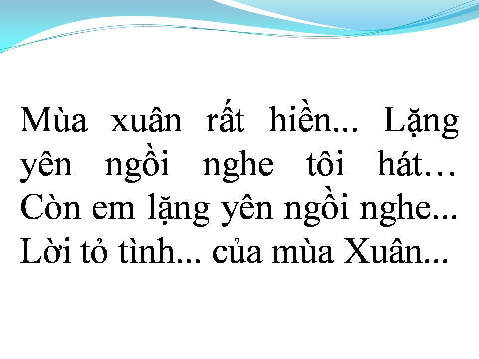 Lời bài hát LỜI TỎ TÌNH MÙA XUÂN