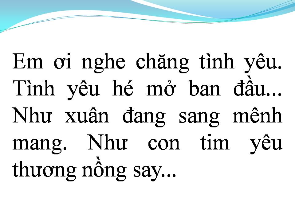 Lời bài hát LỜI TỎ TÌNH MÙA XUÂN