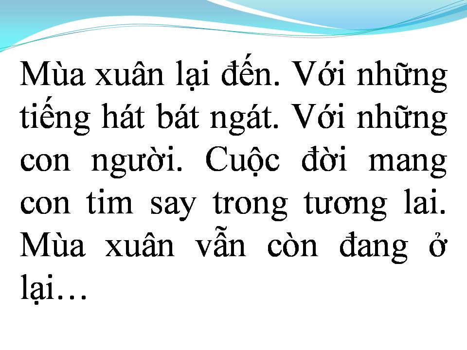 Lời bài hát LỜI TỎ TÌNH MÙA XUÂN