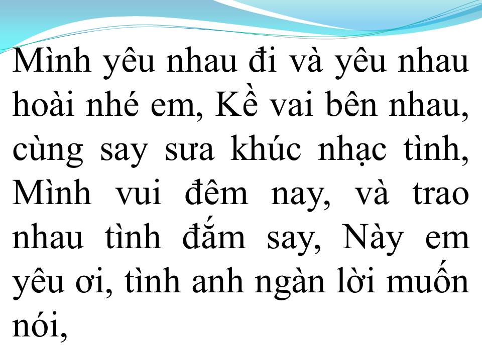 Lời bài hát LỜI TỎ TÌNH DỄ THƯƠNG 1