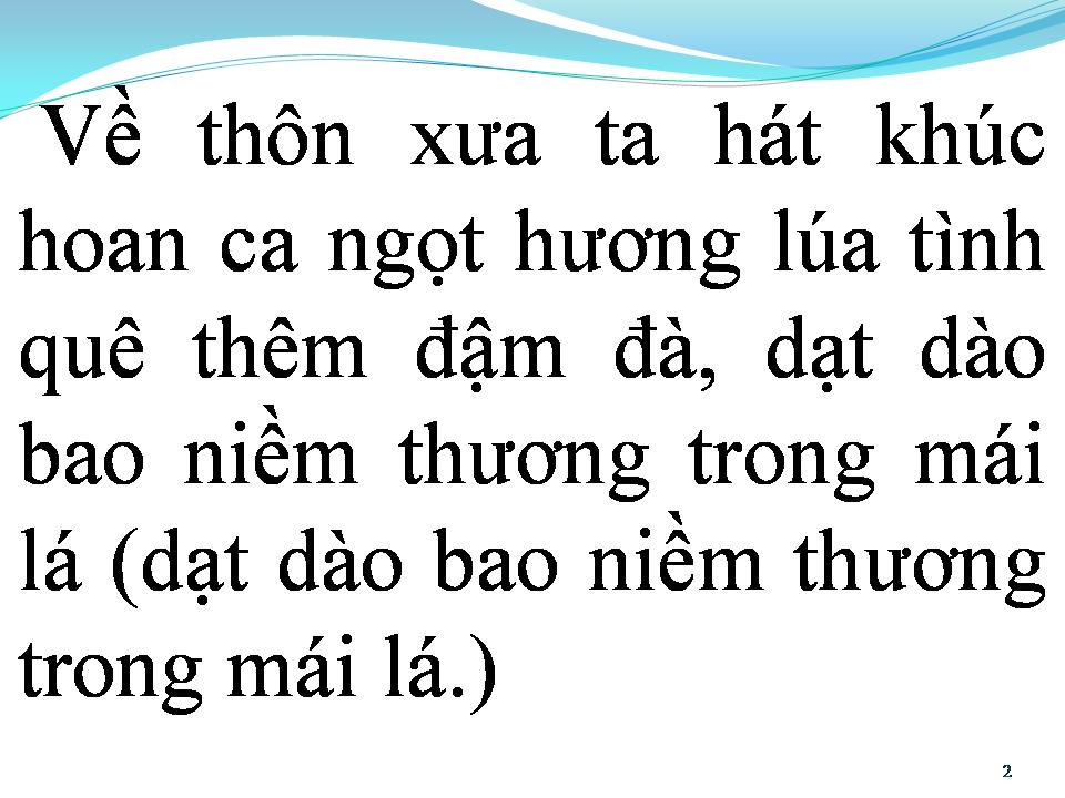 Lời bài hát LỐI VỀ XÓM NHỎ