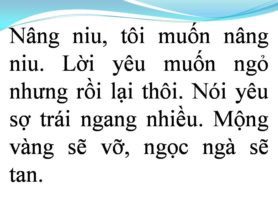Lời bài hát LỜI YÊU CHƯA NGỎ