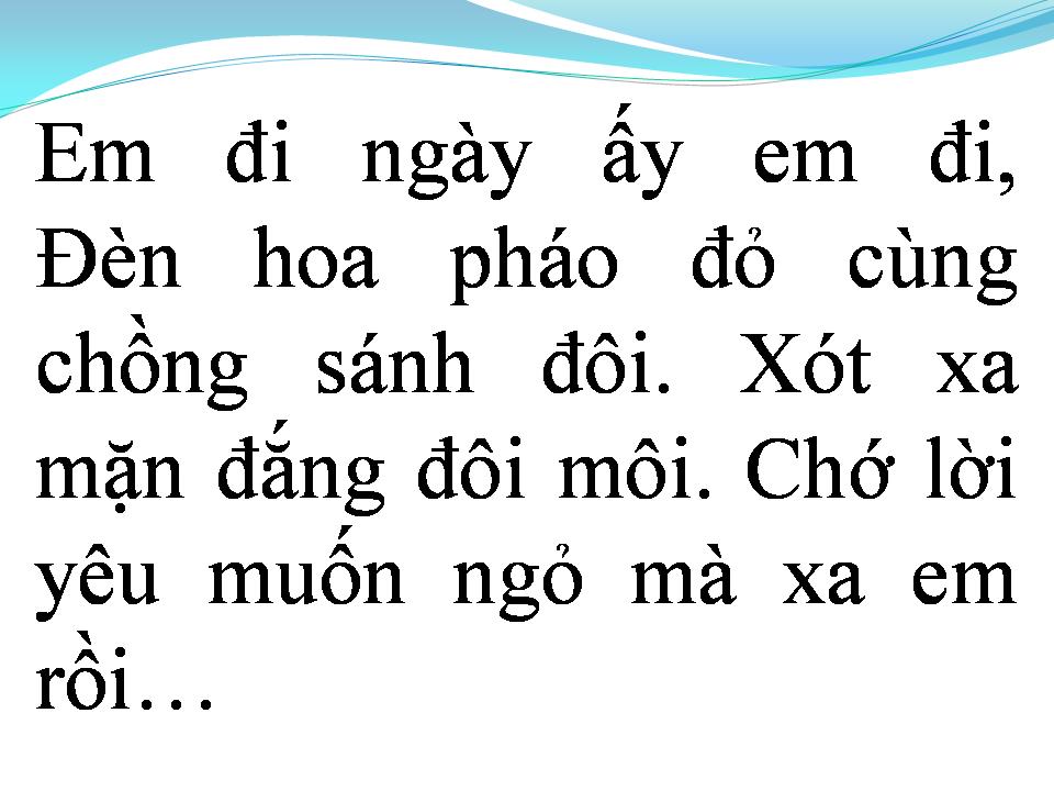 Lời bài hát LỜI YÊU CHƯA NGỎ