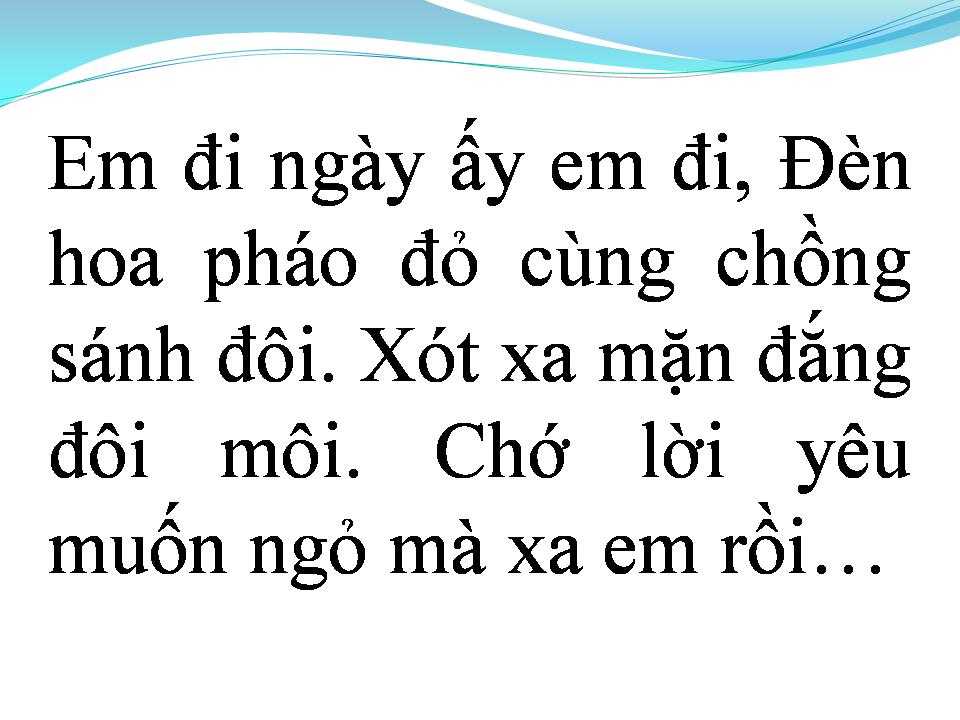 Lời bài hát LỜI YÊU CHƯA NGỎ